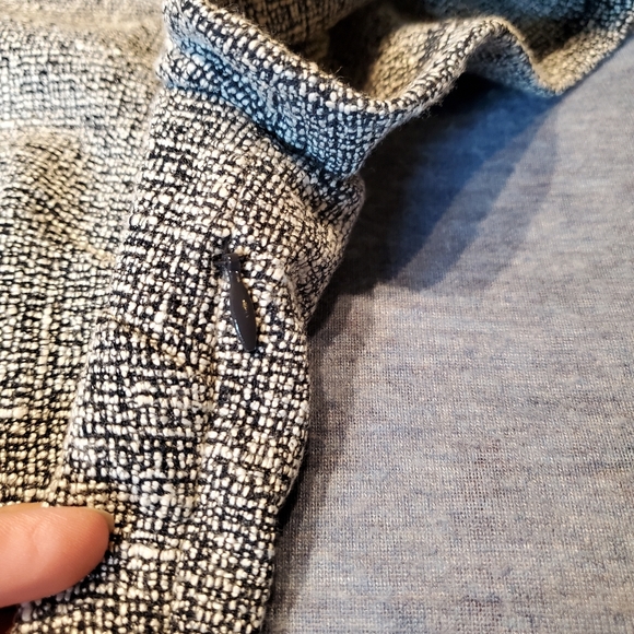 Banana Republic Tweed Short Sleeves Pullover Side Zip Gray Dress Size 4 - Picture 6 of 8